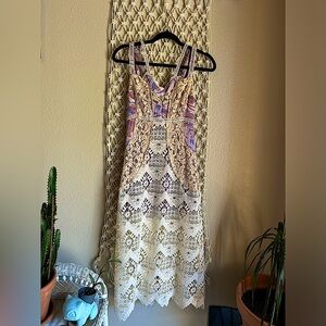 Free People Still Life Midi Lace Dress Size 2